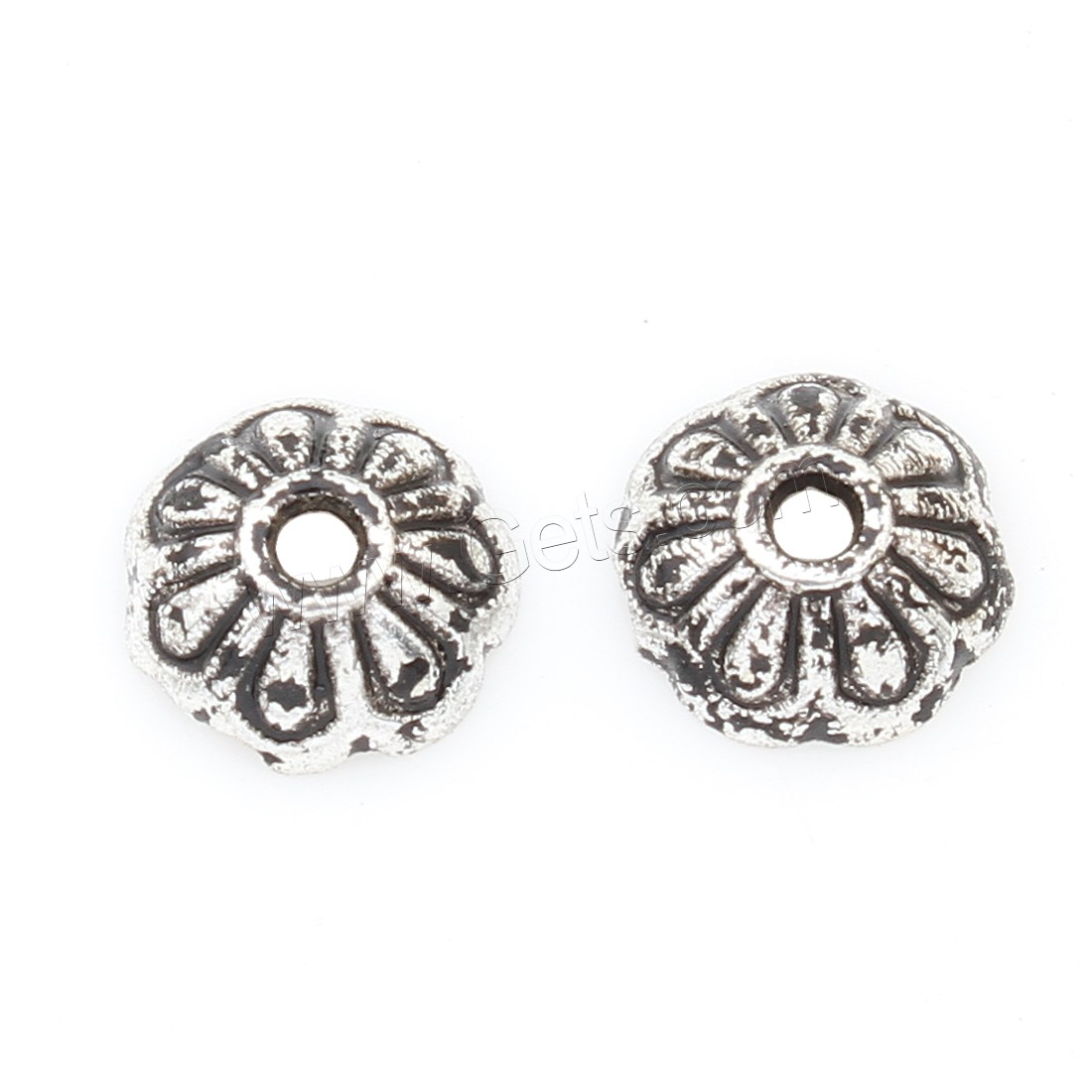 Zinc Alloy Bead Caps, Flower, plated, more colors for choice, 7*2mm, Approx 5000PCs/Bag, Sold By Bag