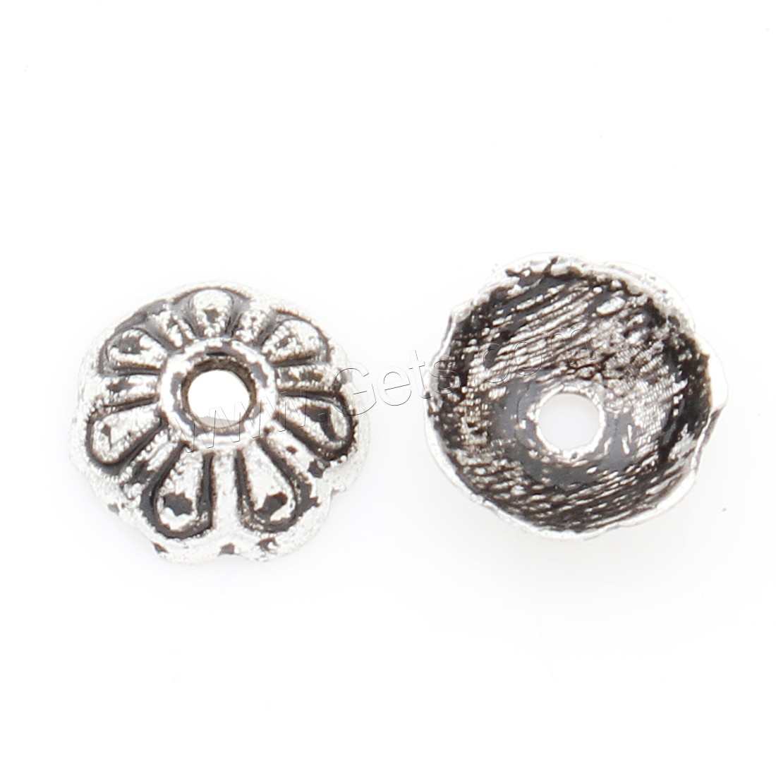 Zinc Alloy Bead Caps, Flower, plated, more colors for choice, 7*2mm, Approx 5000PCs/Bag, Sold By Bag