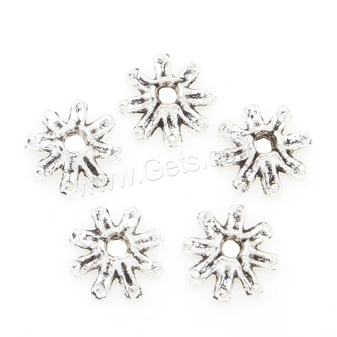 Zinc Alloy Bead Caps, Flower, plated, more colors for choice, 8*3mm, Approx 1500PCs/Bag, Sold By Bag
