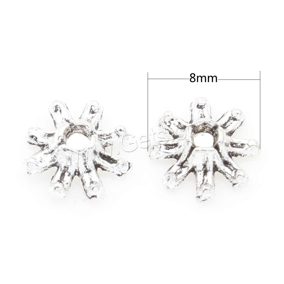 Zinc Alloy Bead Caps, Flower, plated, more colors for choice, 8*3mm, Approx 1500PCs/Bag, Sold By Bag