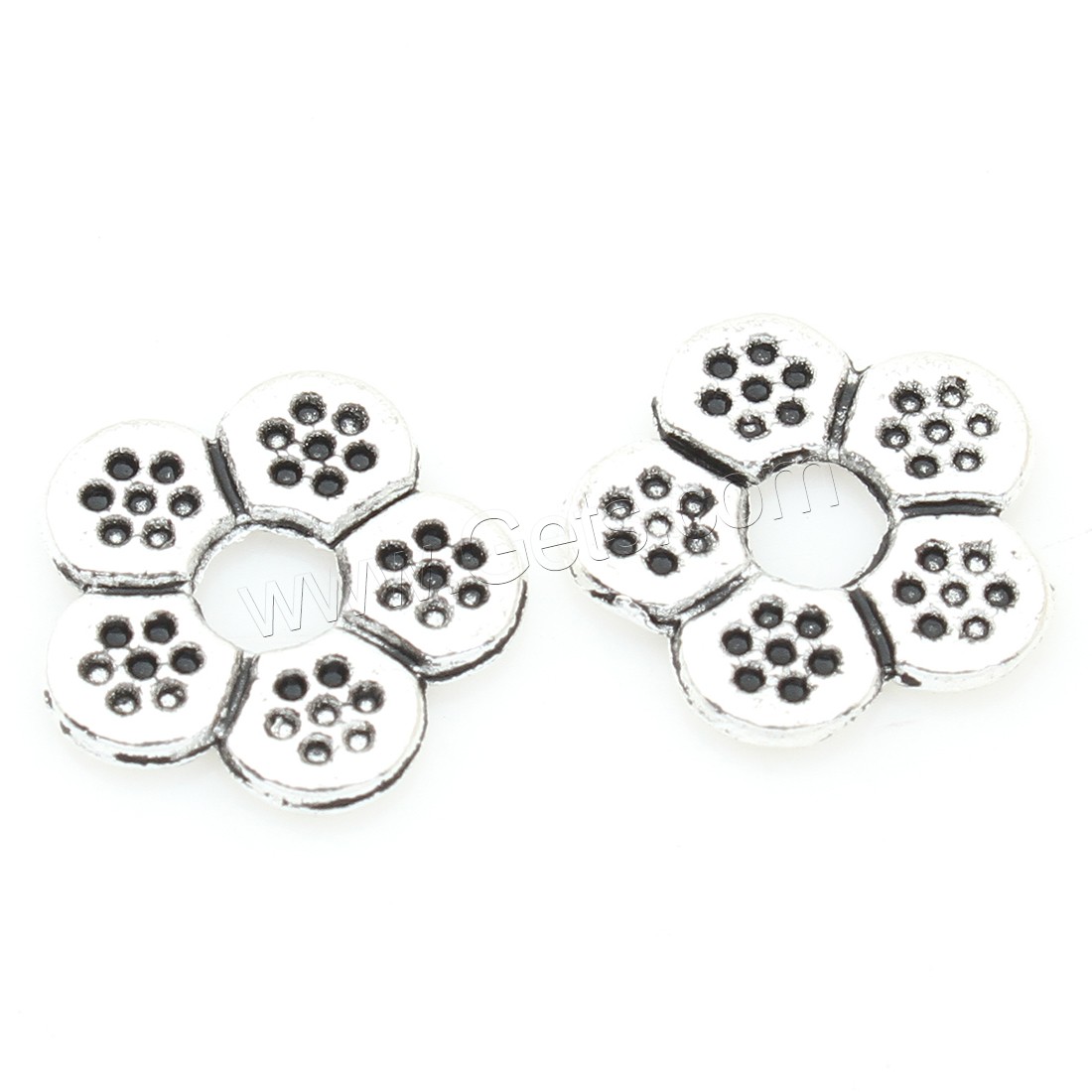 Zinc Alloy Spacer Beads, Flower, plated, 12*1mm, Approx 1000PCs/Bag, Sold By Bag