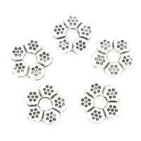 Zinc Alloy Spacer Beads, Flower, plated, 12*1mm, Approx 