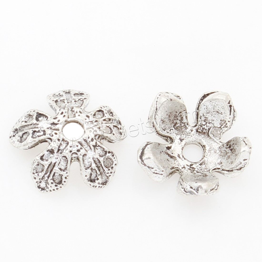 Zinc Alloy Bead Caps, Flower, plated, more colors for choice, 10*4mm, Approx 1000PCs/Bag, Sold By Bag