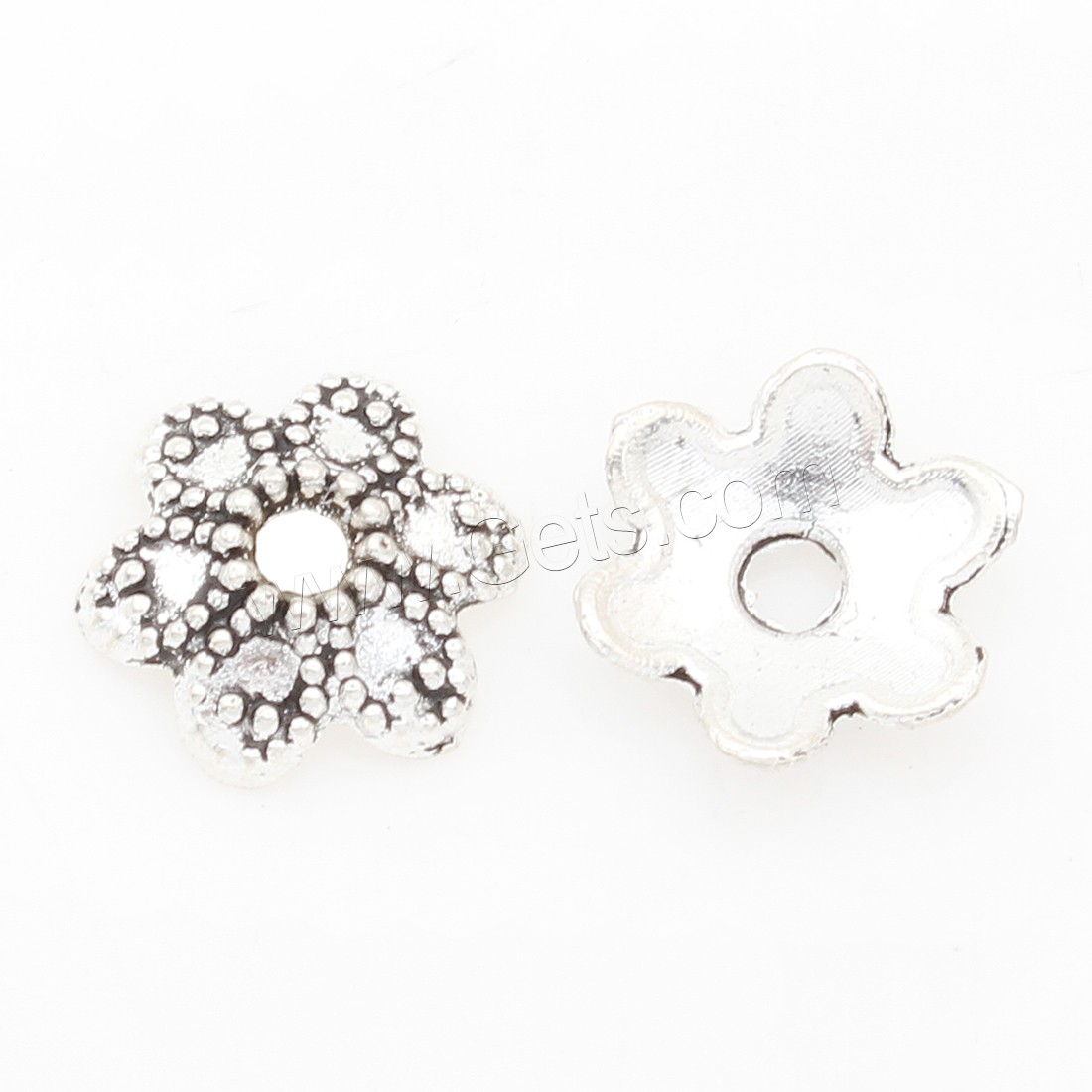 Zinc Alloy Bead Caps, Flower, plated, more colors for choice, 10*3mm, Approx 1500PCs/Bag, Sold By Bag
