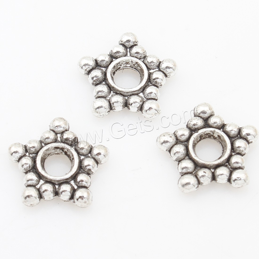 Zinc Alloy Spacer Beads, Star, more colors for choice, 10*2mm, Approx 1000PCs/Bag, Sold By Bag