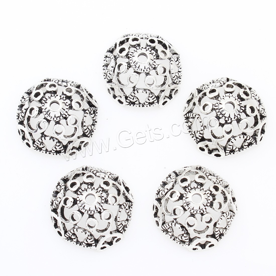 Zinc Alloy Bead Caps, Flower, plated, more colors for choice, 20*10mm, 800PCs/Bag, Sold By Bag
