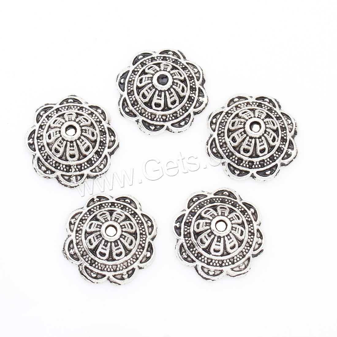 Zinc Alloy Bead Caps, Flower, plated, more colors for choice, 18*7mm, Hole:Approx 2mm, Approx 250PCs/Bag, Sold By Bag