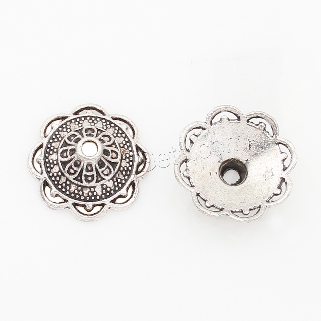 Zinc Alloy Bead Caps, Flower, plated, more colors for choice, 14*5mm, 750PCs/Bag, Sold By Bag