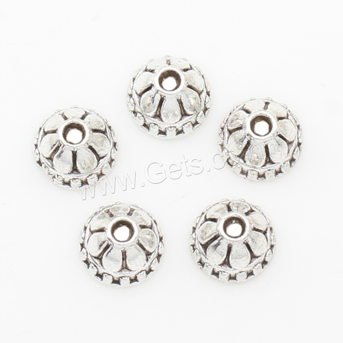 Zinc Alloy Bead Caps, Flower, plated, more colors for choice, 8*5mm, Approx 1000PCs/Bag, Sold By Bag