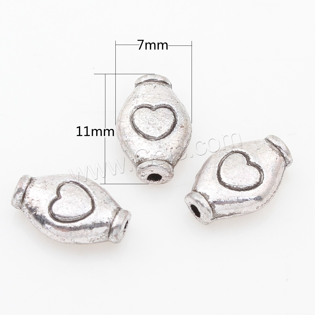 Zinc Alloy Jewelry Beads, plated, more colors for choice, 11x7x3mm, 500PCs/Bag, Sold By Bag