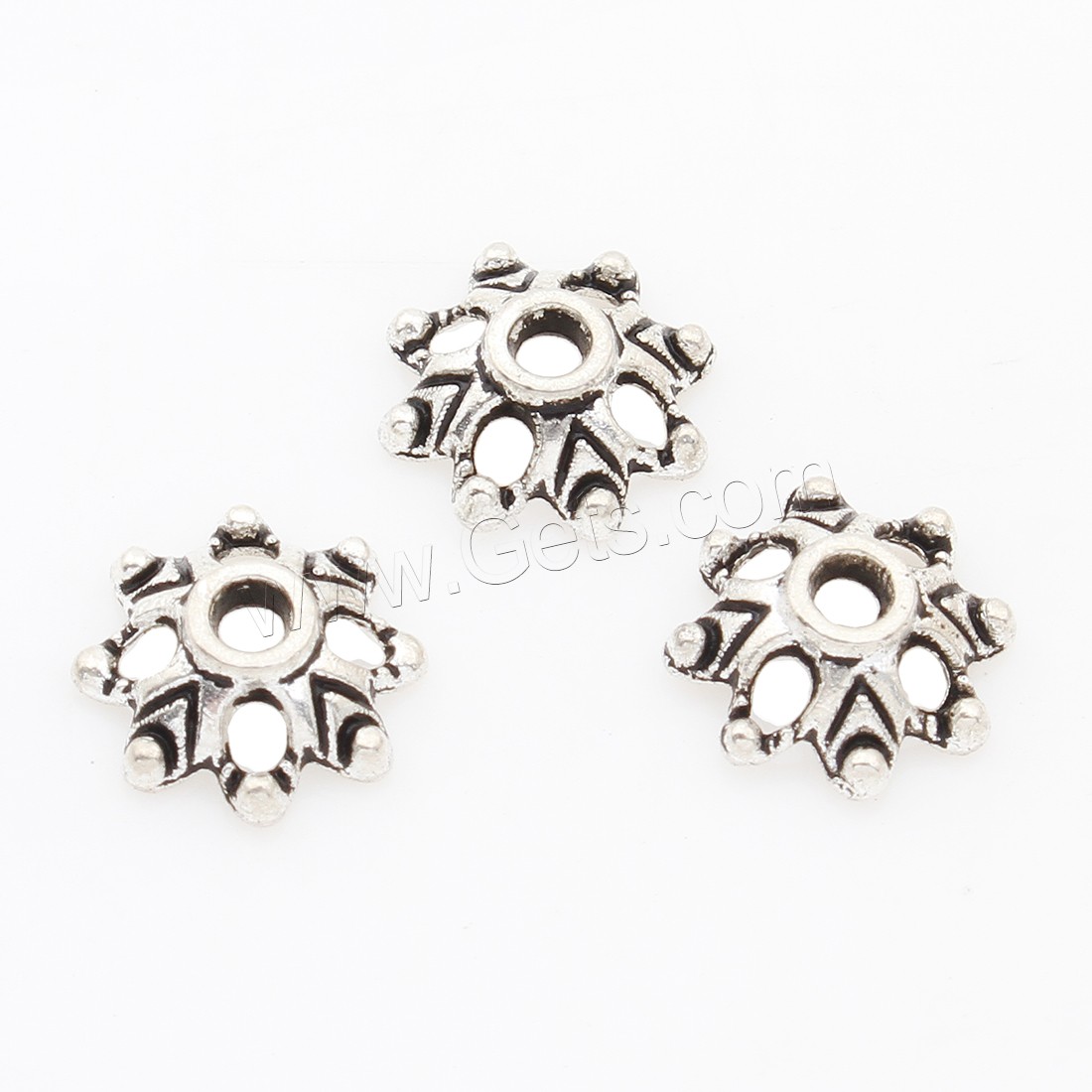 Zinc Alloy Bead Caps, Flower, plated, more colors for choice, 9*3mm, 2000PCs/Bag, Sold By Bag
