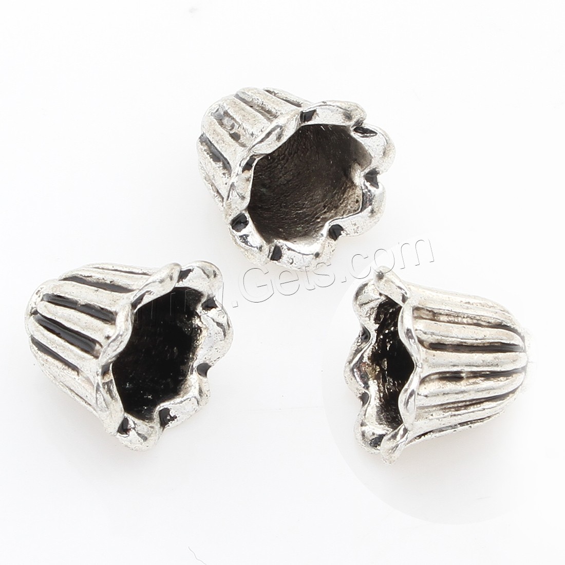 Zinc Alloy Bead Caps, Flower, plated, more colors for choice, 11*10mm, Approx 285PCs/Bag, Sold By Bag