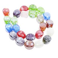 Innerer Twist Lampwork Perlen, innen Twist, Zufällige Farbe, 15x20x9mm, Bohrung:ca. 1mm, ca. 100PCs/Tasche, verkauft von Tasche