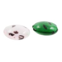 Lampwork Beads, Flat Round Random Color, 20*10mm Approx 1mm, Approx 