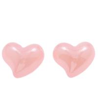 Акриловые ювелирные изделия Бисер, Акрил, Сердце, крупное отверстие, розовый отверстие:Приблизительно 4mm, Приблизительно 1000ПК/сумка, продается сумка