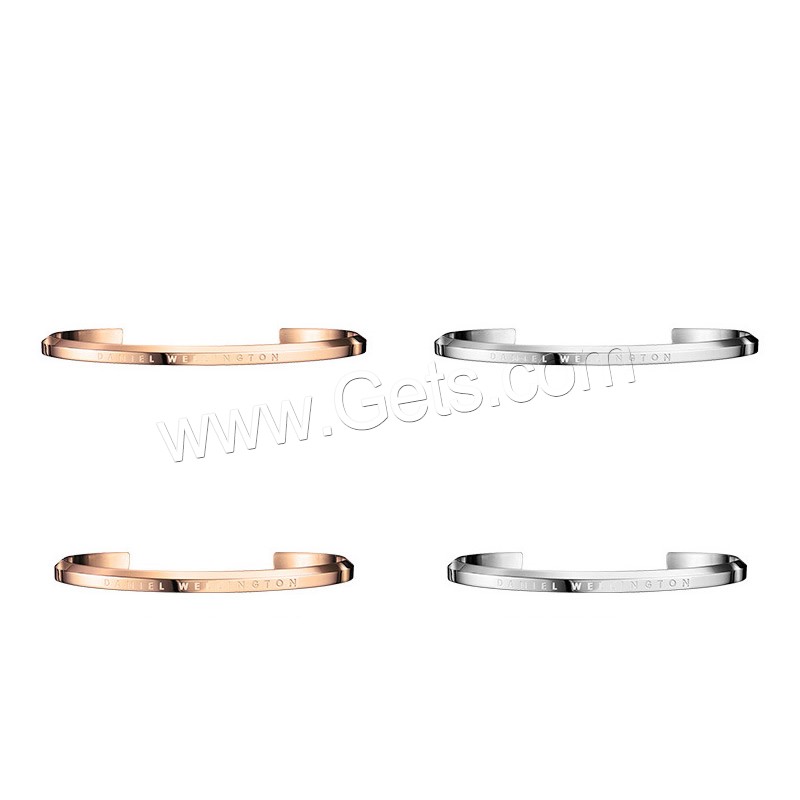 Titan Edelstahl Armband / Armreif, Titanstahl, Alphabet-Buchstabe, plattiert, unisex & verschiedene Größen vorhanden, keine, Innendurchmesser:ca. 65,54mm, verkauft von PC