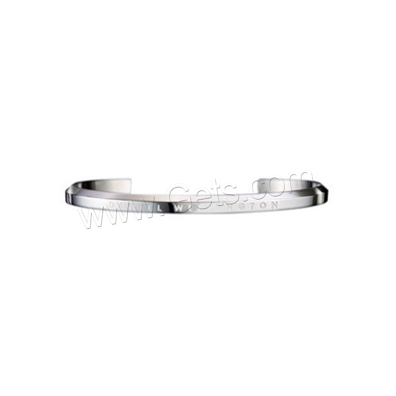 Titanium Steel Bracelet & Bangle, Alphabet Letter, plated, Unisex & different size for choice, more colors for choice, Inner Diameter:Approx 65,54mm, Sold By PC