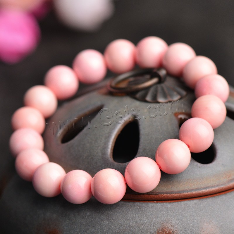 Розовая ракушка браслет, Круглая, разный размер для выбора & разные стили для выбора & Женский, розовый, продается Strand