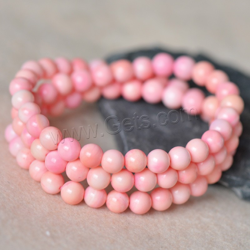 Pink Shell Bracelet, Round, different size for choice & different styles for choice & for woman, pink, Sold By Strand