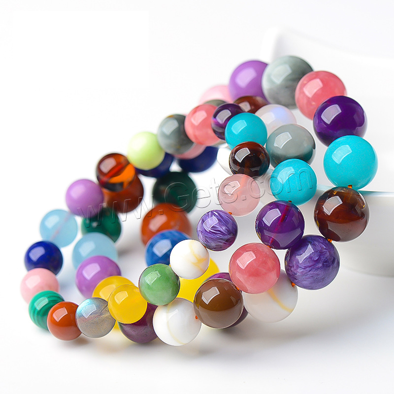 Quarz Armbänder, Natürlicher Quarz, rund, unisex & verschiedene Größen vorhanden, farbenfroh, verkauft von Strang