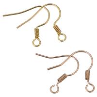Brass Hook Earwire, plated, high quality plated & with loop 0.5mm Approx 2mm 