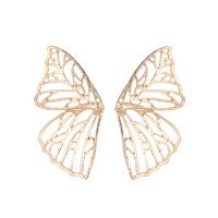 Zinc Alloy Stud Earring, Wing Shape, plated, for woman & hollow 