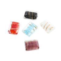 Gold Sand Lampwork Beads, Rectangle, Random Color Approx 1mm 