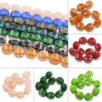 Innerer Twist Lampwork Perlen, oval, innen Twist, Zufällige Farbe, 17*25mm, Bohrung:ca. 2mm, 100PCs/Tasche, verkauft von Tasche