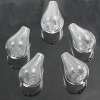 Abalorios de Cristal Murano hecho a mano, Cristal de murano, Bombilla de luz, claro, 12*24mm, agujero:aproximado 2mm, 100PCs/Bolsa, Vendido por Bolsa