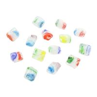 Lampwork Beads, Rectangle, Random Color Approx 2mm 