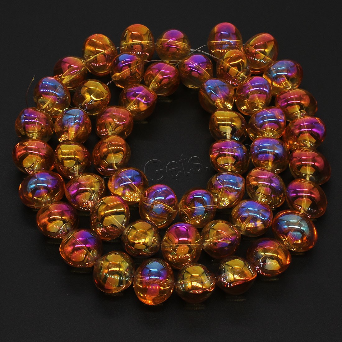 Fashion Crystal Beads, colorful plated, different size for choice, more colors for choice, Hole:Approx 1mm, Length:Approx 23.62 Inch, 50PCs/Strand, Sold By Strand