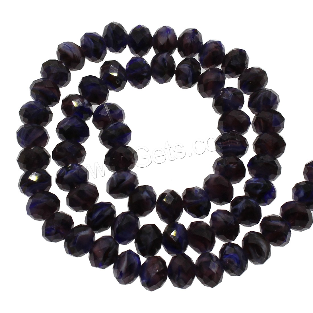 Mode Kristall Perlen, bunte Farbe plattiert, verschiedene Größen vorhanden, mehrere Farben vorhanden, Bohrung:ca. 1mm, Länge:ca. 16.53-19.68 ZollInch, 72PCs/Strang, verkauft von Strang