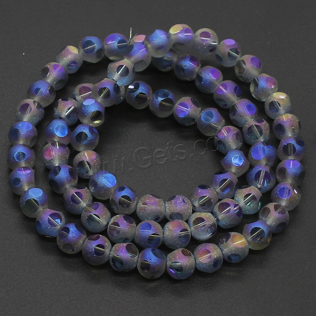 Fashion Crystal Beads, colorful plated, different size for choice & frosted, more colors for choice, Hole:Approx 1mm, Length:Approx 22.04-23.62 Inch, 72PCs/Strand, Sold By Strand