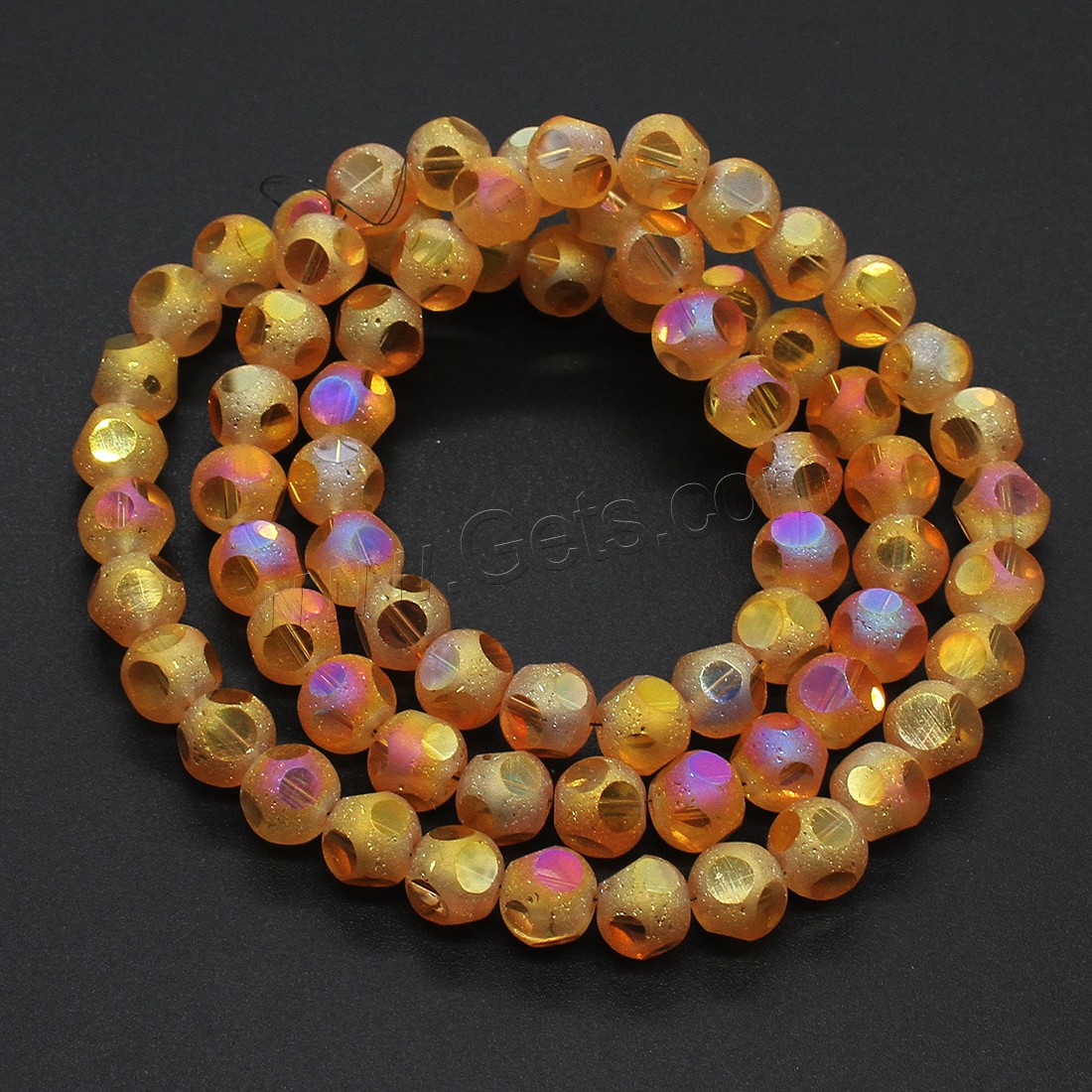 Fashion Crystal Beads, colorful plated, different size for choice & frosted, more colors for choice, Hole:Approx 1mm, Length:Approx 22.04-23.62 Inch, 72PCs/Strand, Sold By Strand