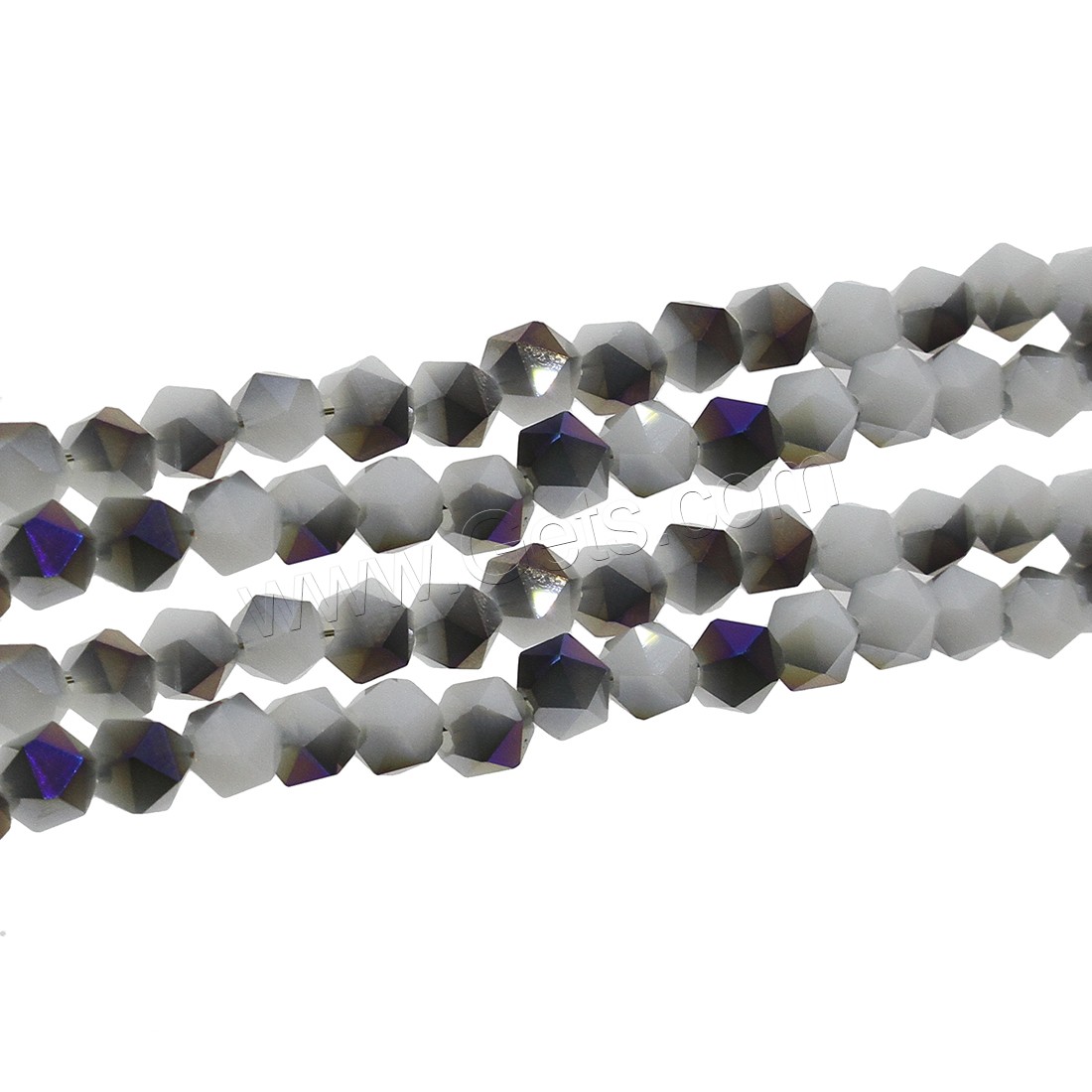 Perlas de cristal de moda, chapado en colorido, diverso tamaño para la opción, más colores para la opción, agujero:aproximado 1mm, longitud:aproximado 23.22 Inch, aproximado 21.65 Inch, Vendido por Sarta