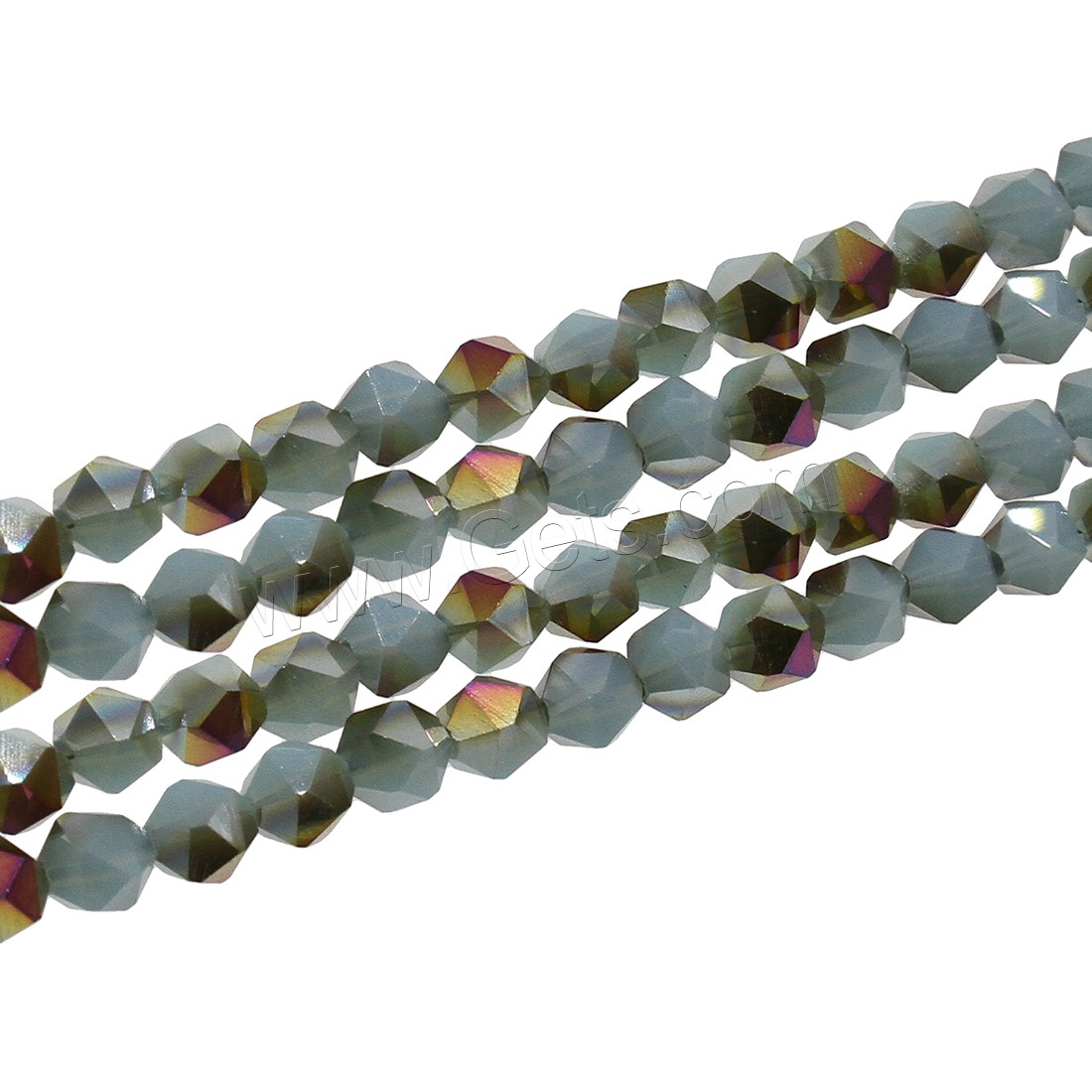 Mode Kristall Perlen, bunte Farbe plattiert, verschiedene Größen vorhanden, mehrere Farben vorhanden, Bohrung:ca. 1mm, Länge:ca. 23.22 ZollInch, ca. 21.65 ZollInch, verkauft von Strang