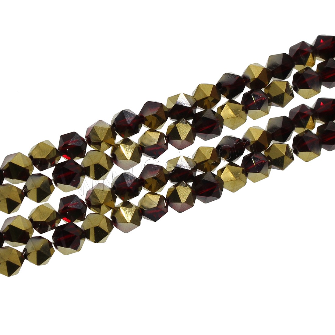 Perlas de cristal de moda, chapado en colorido, diverso tamaño para la opción, más colores para la opción, agujero:aproximado 1mm, longitud:aproximado 23.22 Inch, aproximado 21.65 Inch, Vendido por Sarta