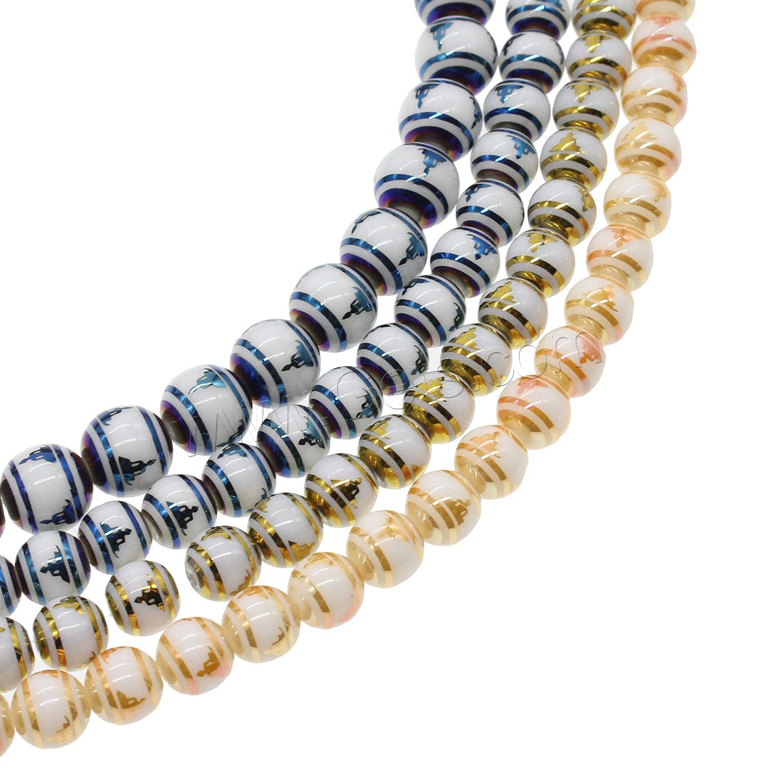 Perlas de cristal de moda, diverso tamaño para la opción, más colores para la opción, agujero:aproximado 1mm, longitud:aproximado 11.02 Inch, aproximado 11.61 Inch, Vendido por Sarta