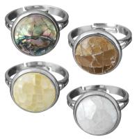 metal anillo, con Nácar, ajustable, más colores para la opción, 14mm,3.5mm, tamaño:8, Vendido por UD
