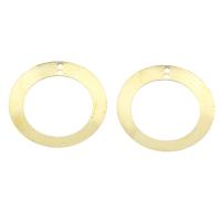 Hollow Brass Pendants, Donut, double-hole, gold, nickel, lead & cadmium free 