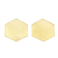 metal cabujón, Hexágono, dorado, libre de níquel, plomo & cadmio, 24x28x1mm, Vendido por UD