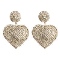 Zinc Alloy Drop Earring, with Acrylic, Heart, plated, for woman 