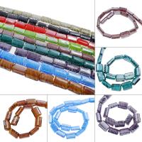 Perles de Murano à torsion intérieure, chalumeau, rectangle, spiralé intérieurement, plus de couleurs à choisir Environ 2mm Vendu par sac