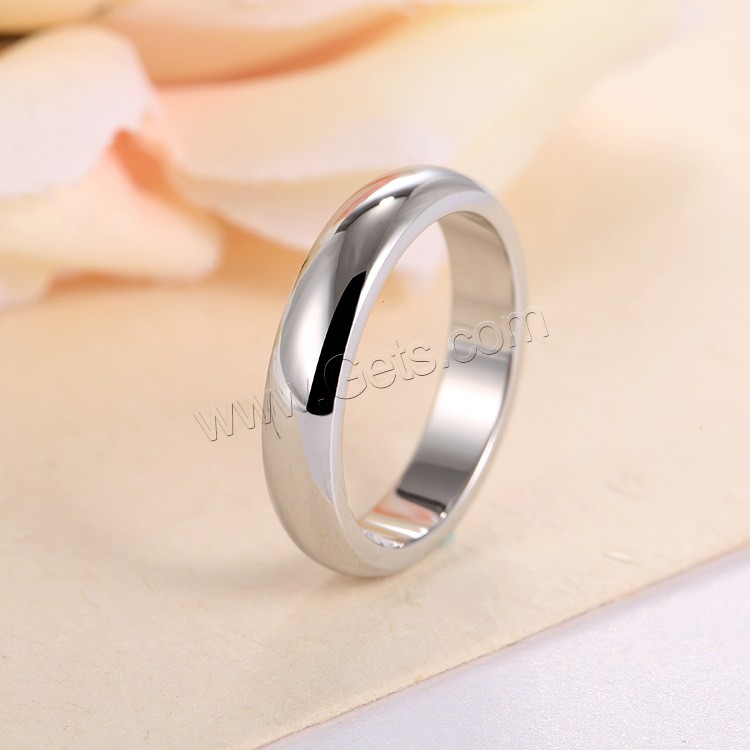 Titanium Steel Finger Ring, plated, Unisex & different size for choice, more colors for choice, 4mm, Sold By PC