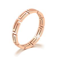 Titanium Steel Finger Ring, rose gold color plated, Unisex 