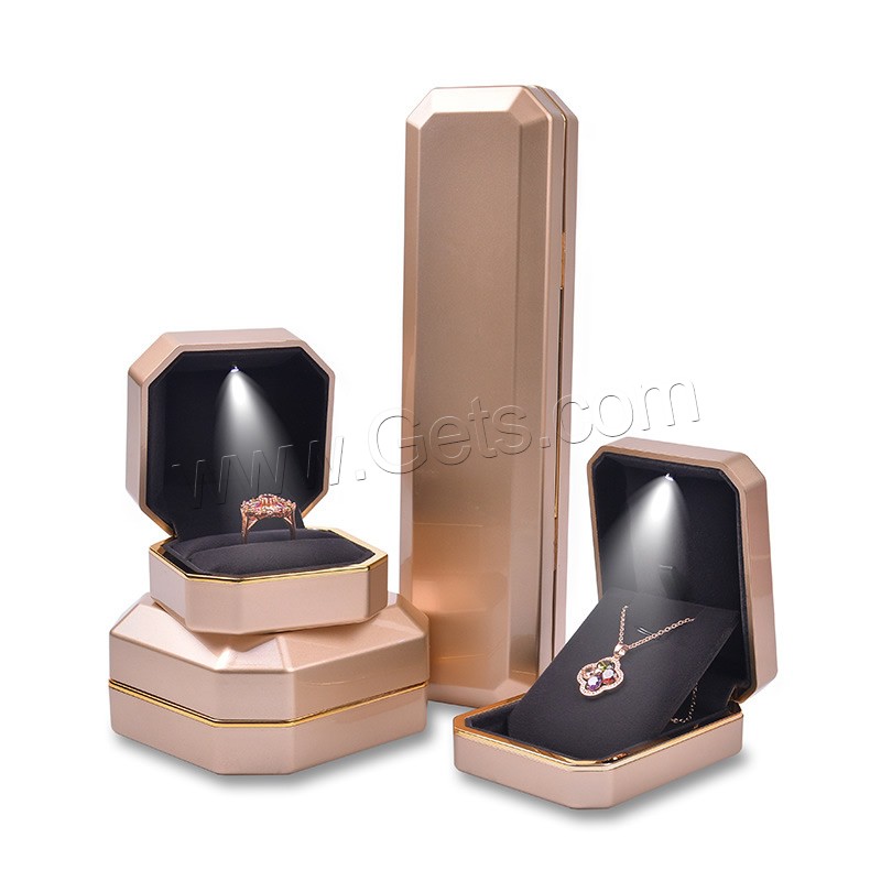 Plastic Jewelry Display Box, stoving varnish, with LED light & different styles for choice, more colors for choice, Sold By PC