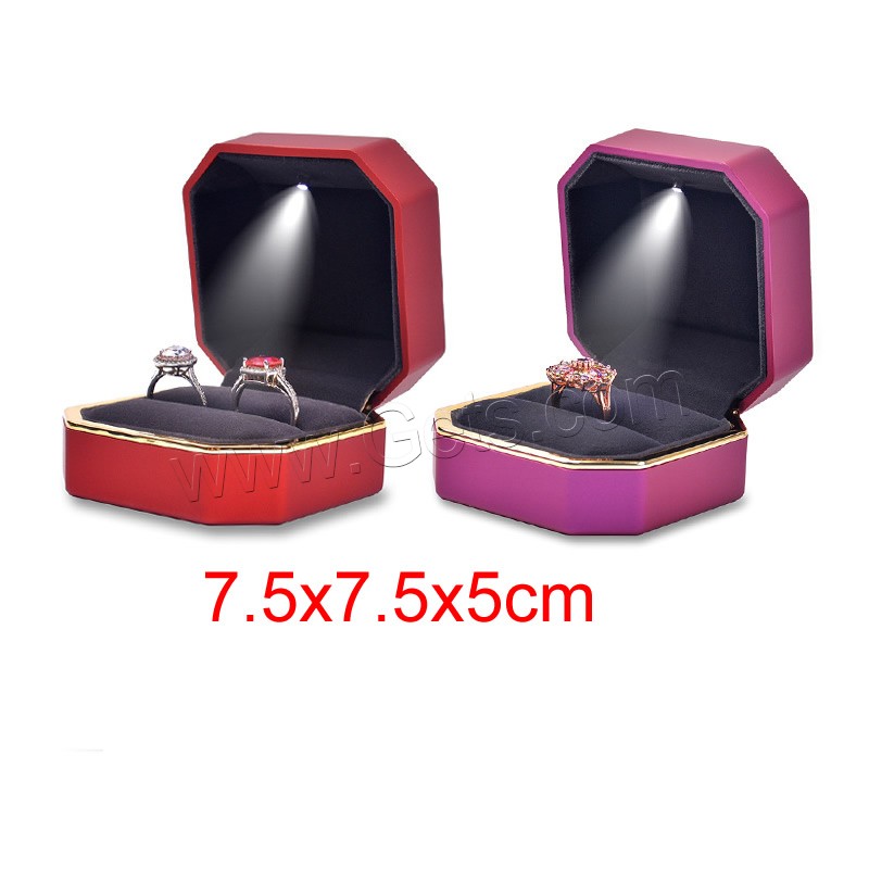 Plastic Jewelry Display Box, stoving varnish, with LED light & different styles for choice, more colors for choice, Sold By PC