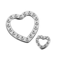 Stainless Steel Linking Ring, Heart original color 