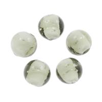 Lampwork Beads, Round, silver powder, Random Color, 15mm Approx 2mm 