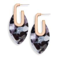 Zinc Alloy Stud Earring, with Acetate, Geometrical Pattern, plated, for woman 